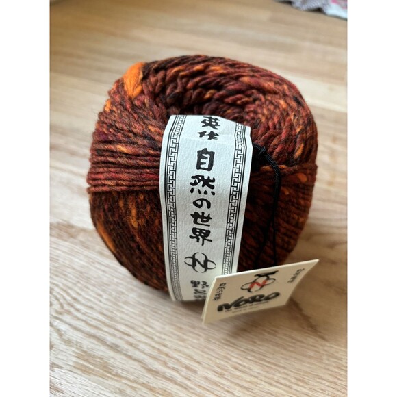 NORO TSUIDO bulky wool yarn 350 yards/200 grams - color 60 tweed Orange Rust Red - Picture 1 of 4